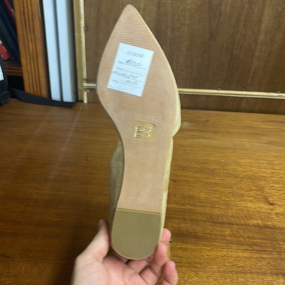 JCrew Factory Womens Zoe suede d'Orsay flats Item F5310 Used - Picture 5 of 8